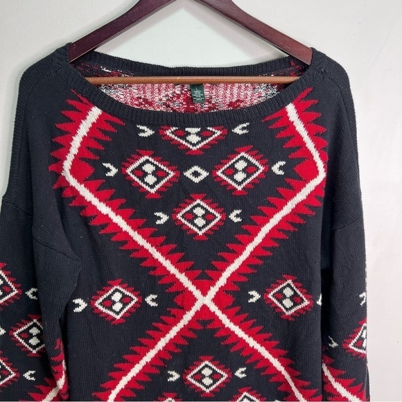 Ralph Lauren Southwestern Tunic Sweater Aztec Size Large - Picture 4 of 11